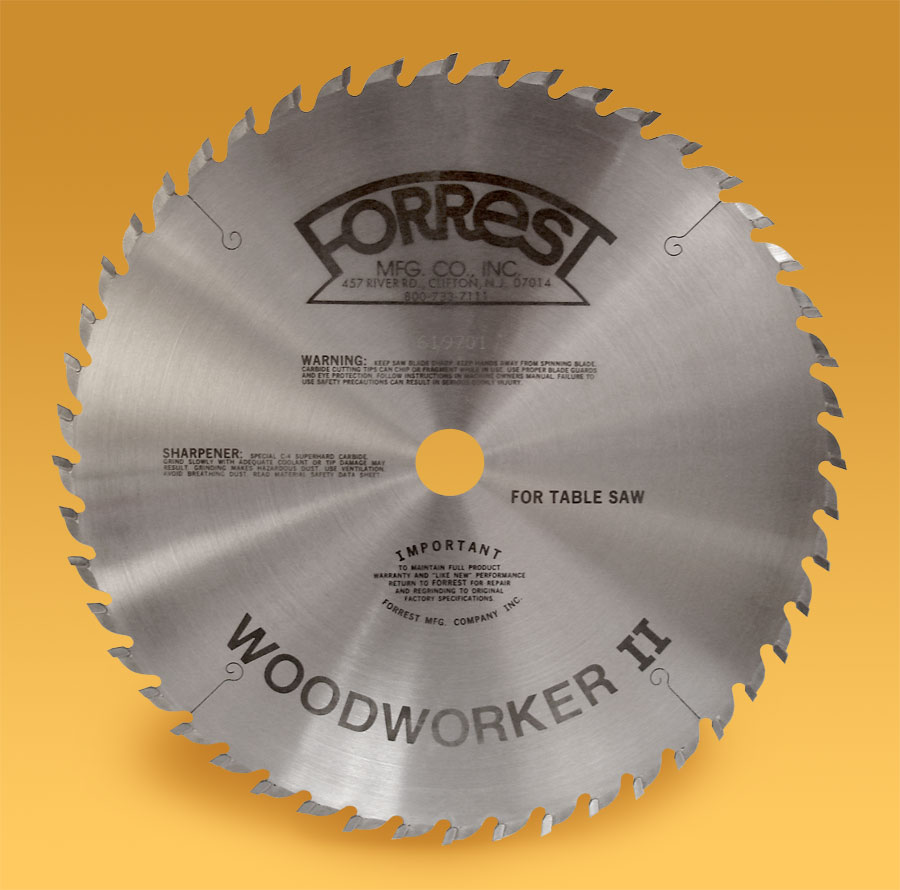 Ban accessories inertia Saw Blades for Finger Joints, Square Cut Box Joints, Rabbets, Grooves, and  Dovetails :: 10" Custom Woodworker II Saw Blade for Dovetail Cut - 40 Teeth  - Forrest Saw Blades: Quality Saw Blades & Dados